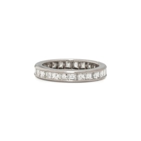 OSCAR HEYMAN, DIAMOND AND PLATINUM ETERNITY BAND