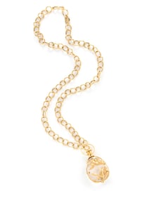 TEMPLE ST. CLAIR, YELLOW GOLD, ROCK CRYSTAL, AND DIAMOND 'LARGE VINE AMULET' AND 'ARNO' CHAIN