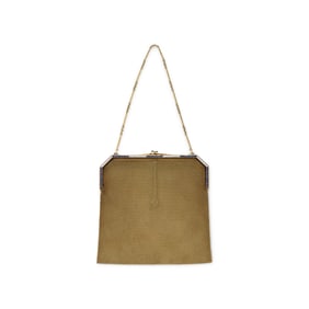 YELLOW GOLD, DIAMOND, AND SAPPHIRE PURSE