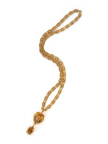 MARCUS & CO., YELLOW GOLD AND CITRINE NECKLACE