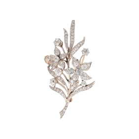 DIAMOND FLOWER BROOCH