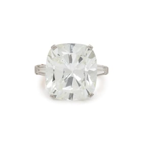 14.45 CARAT CUSHION BRILLIANT CUT DIAMOND RING