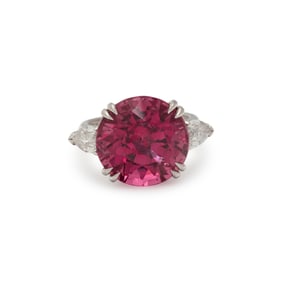BULGARI, PINK SPINEL AND DIAMOND RING