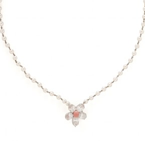 DIAMOND, CULTURED PEARL, AND CONCH PEARL NECKLACE