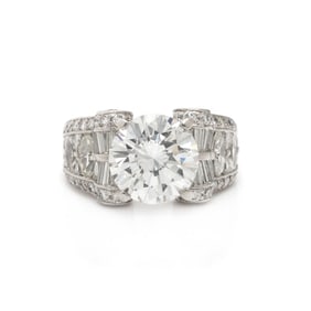 JB STAR, DIAMOND AND PLATINUM RING