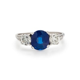 TIFFANY & CO., KASHMIR SAPPHIRE AND DIAMOND RING