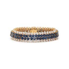 ANDRE VASSORT FOR GÉRARD, SAPPHIRE AND DIAMOND BRACELET