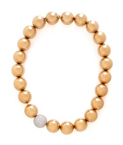 YELLOW GOLD AND DIAMOND NECKLACE