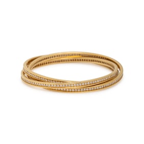CARTIER, DIAMOND AND YELLOW GOLD 'TRINITY' BRACELET