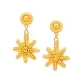 LALAOUNIS, YELLOW GOLD EARRINGS