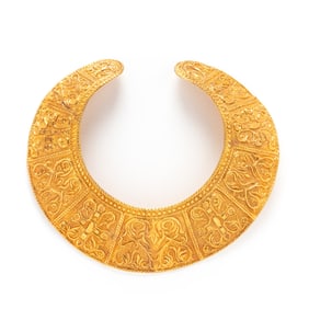 LALAOUNIS, HIGH KARAT GOLD BIB COLLAR NECKLACE