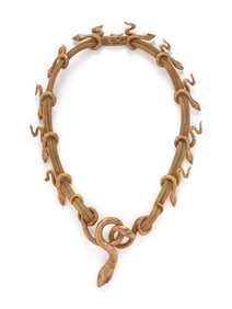 ILIAS LALAOUNIS, YELLOW GOLD AND RUBY SERPENT NECKLACE