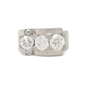 PLATINUM AND DIAMOND RING