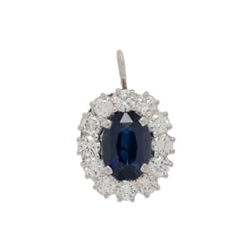SAPPHIRE AND DIAMOND CONVERTIBLE RING PENDANT