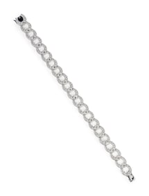 CARTIER, DIAMOND AND WHITE GOLD 'C LINK' BRACELET