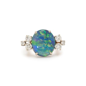 OPAL AND DIAMOND RING