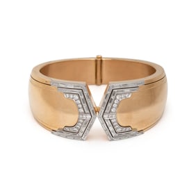 PAUL BINDER, BICOLOR GOLD AND DIAMOND BRACELET
