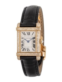 CARTIER, REF. 2305 YELLOW GOLD AND DIAMOND 'TANK CHINOISE' WATCH