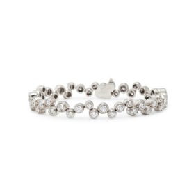 TIFFANY & CO., PLATINUM AND DIAMOND 'BUBBLES' BRACELET