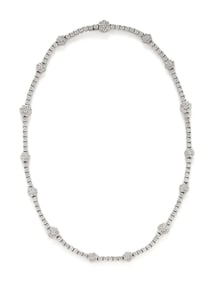 DIAMOND FLOWER NECKLACE