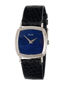 PIAGET, WHITE GOLD AND LAPIS LAZULI WATCH