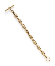 VAHE NALTCHAYAN, YELLOW GOLD CHAIN LINK BRACELET