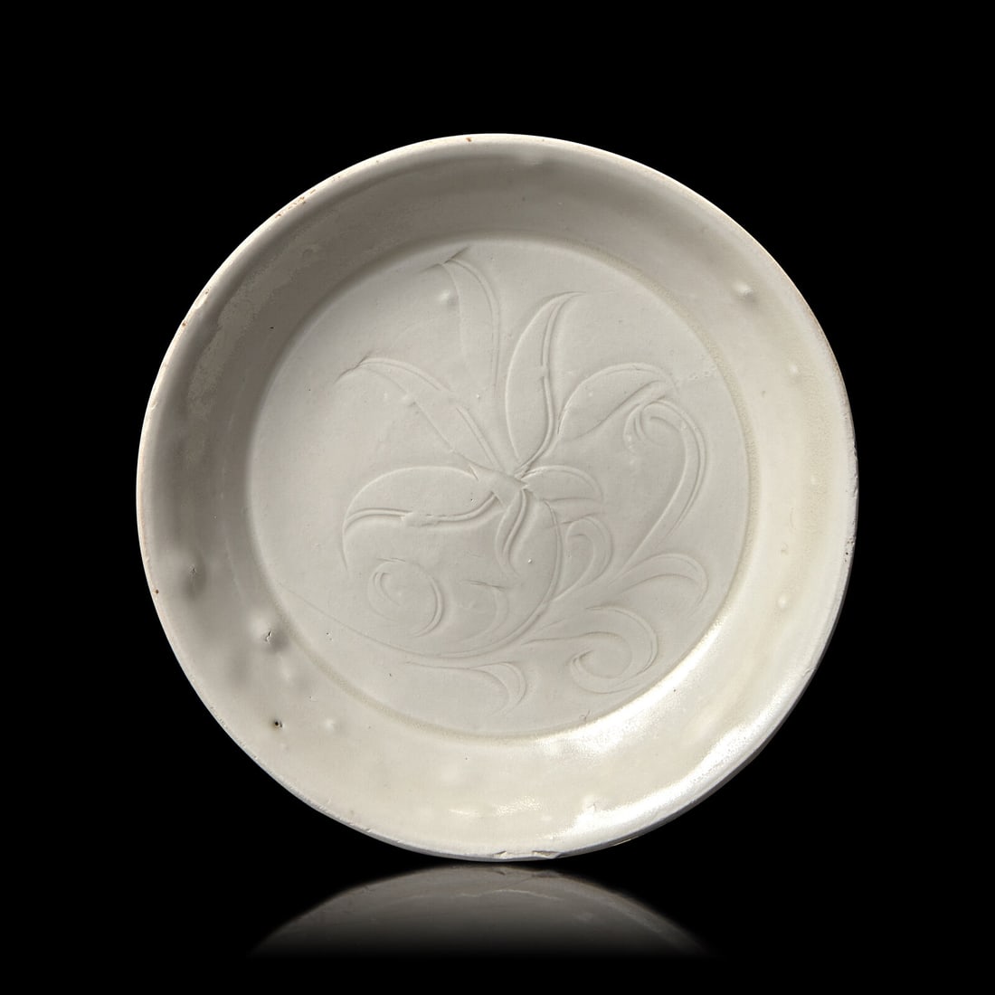 A Small Chinese Ding-Type Incised Dish, Possibly Song Dynasty  或為宋 定 (1 of 3)
