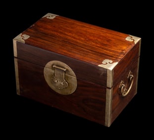 A Chinese Huanghuali Document Box, 18th/19th Century 清中期 黃花੷