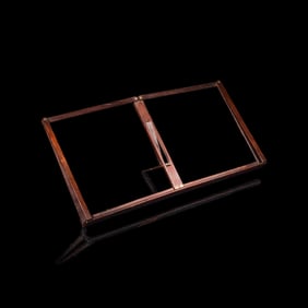 A Chinese Possibly Huanghuali Album Stand, Tiejia, 19th Century 清晚期 黃