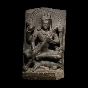 An Indian Stone Figure of Shiva, Uttarakhand, Almora, 10th-11th Century
