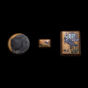 Three Japanese Gold Lacquer Covered Boxes, Edo-Meiji Period