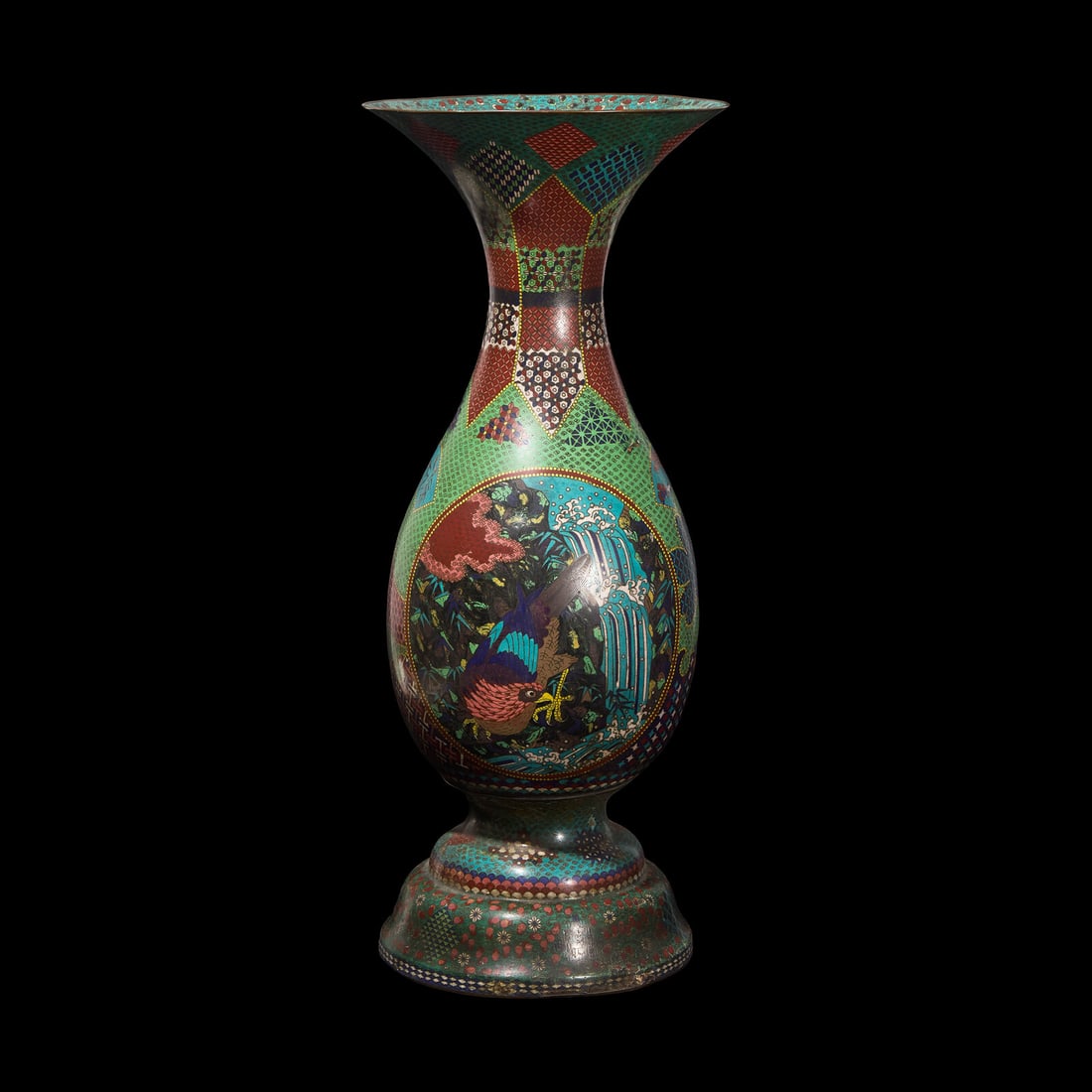 A Large Japanese Cloisonné Enamel Vase, Circa 1870 日本明治時 (1 of 3)