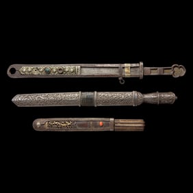 Three Tibetan Short Blades 藏刀一組三把
