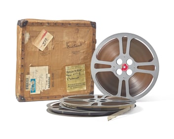 Three 16MM Film Reels from Cabaret with Original Shipping Case Container