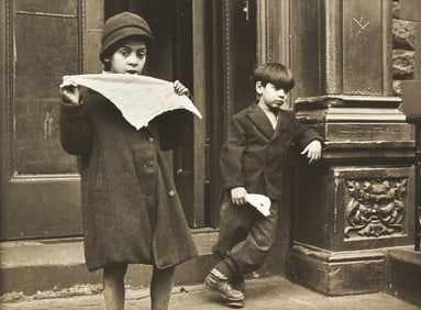 Helen Levitt (American, 1918-2009) N.Y. (Two Children - One with Handkerchief), circa 1945
