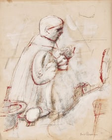 Boris Aronson (Ukrainian, 1898-1980) Untitled (Kneeling Figure), 1936