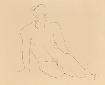 Roy Moyer (American, 1921-2007) Nude Study