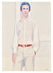 Jack Ceglic (American, 20th Century) Portrait of Joel Grey, three-quarter length, in an interior,