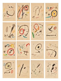 Joan Miró (Spanish, 1893-1983) Quelques fleurs pour des amis, 1964
