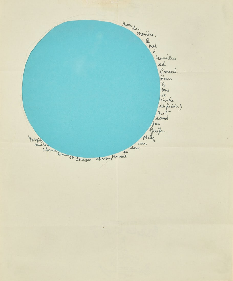 René Magritte (Belgian, 1898-1967) Lettre-Objet “Le Canal” (Likely to Léo (1 of 4)