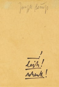Joseph Beuys (German, 1921-1966) Autograph