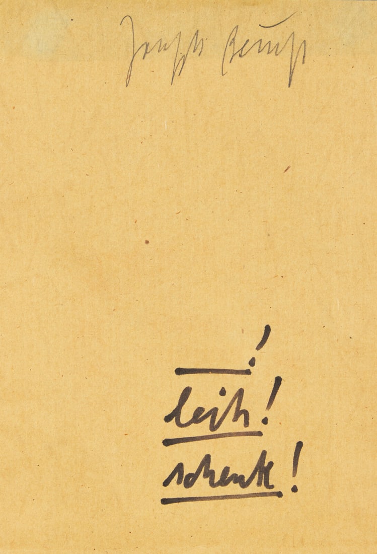 Joseph Beuys (German, 1921-1966) Autograph (1 of 3)