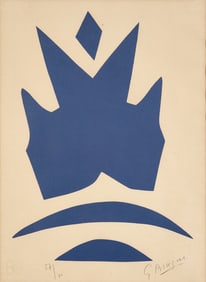 Georges Braque (French, 1882-1963) Si Je Mourais Là-Bas: One Plate from the Set of Eighteen,