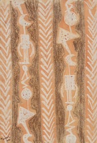 Henry Moore (British, 1898-1986) Textile Design, 1943