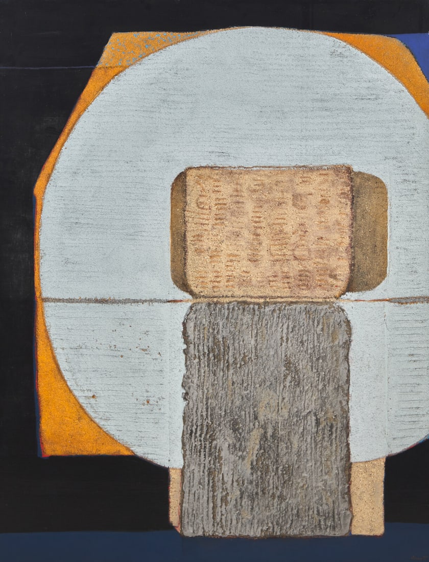 Enrico Donati (American/Italian, 1909-2008) Moonscape III, 1967: Enrico Donati (American/Italian, 1909-2008) Moonscape III, 1967 oil and sand on canvas signed Donati (lower right); signed again, inscribed and dated (verso), and titled (on the stretcher) 57 x 44 in.