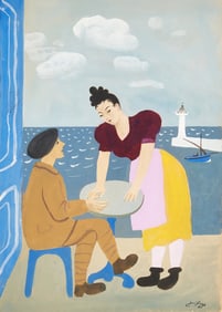 Jean Hugo (French, 1894-1984) Terrasse de Café à Sète, 1939