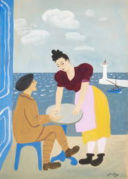 Jean Hugo (French, 1894-1984) Terrasse de Caf&#233; &#224; S&#232;te, 1939