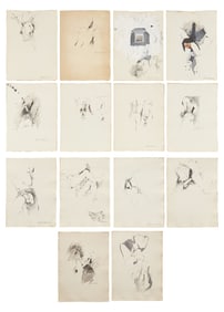 Joe Brainard (American, 1942-1994) Set of Fourteen Erotic Drawings (14)