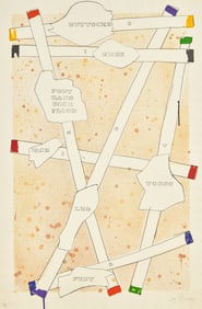 Jasper Johns (American, b. 1930) Sketch from Untitled I, from Casts from Untitled, 1974