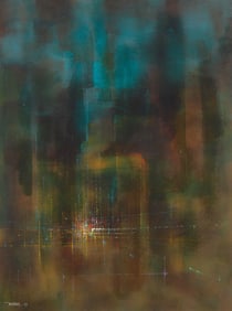 Leonardo Nierman (Mexican, 1932-2023) City at Night, 1963